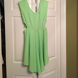 Dress with side cutouts